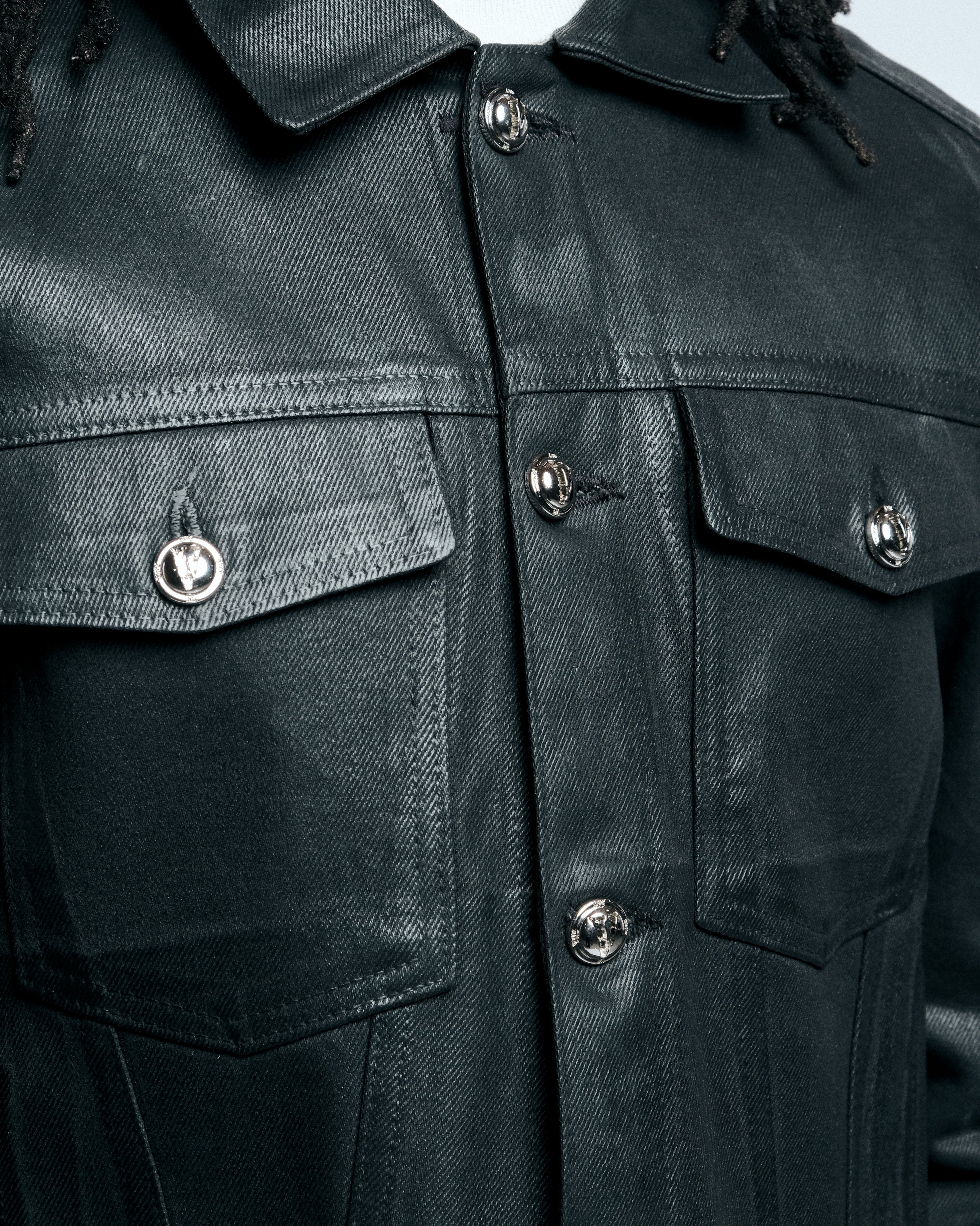 TAR WAXED DENIM JACKET (Black)