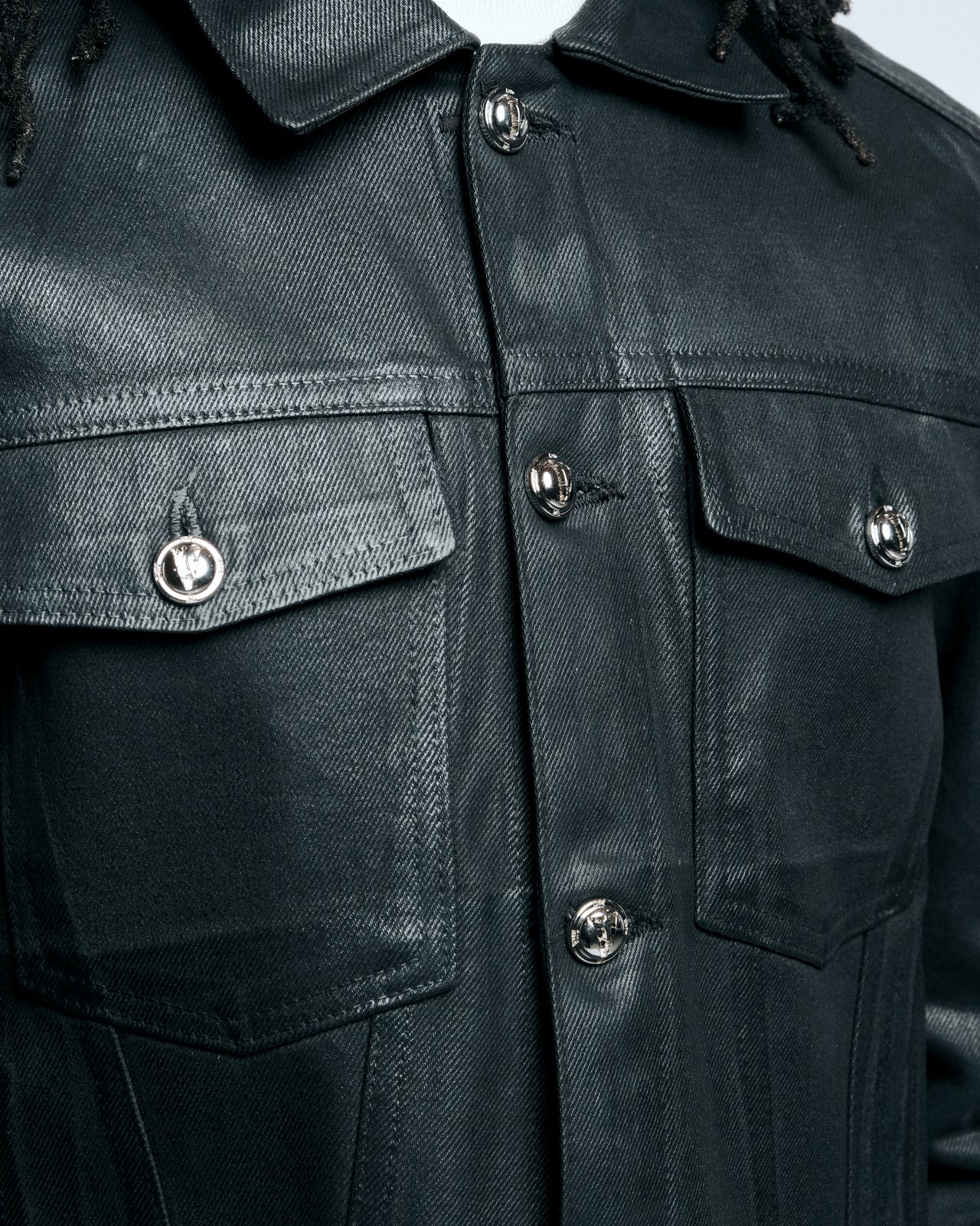 TAR WAXED DENIM JACKET (Black)