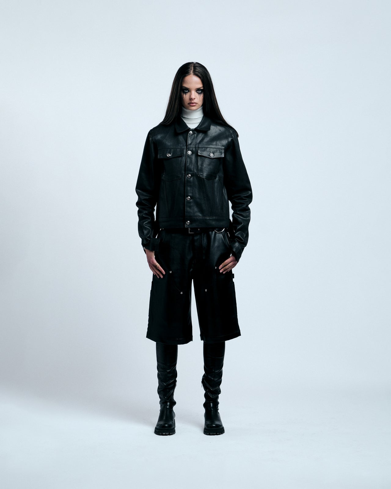 TAR WAXED DENIM JACKET (Black)