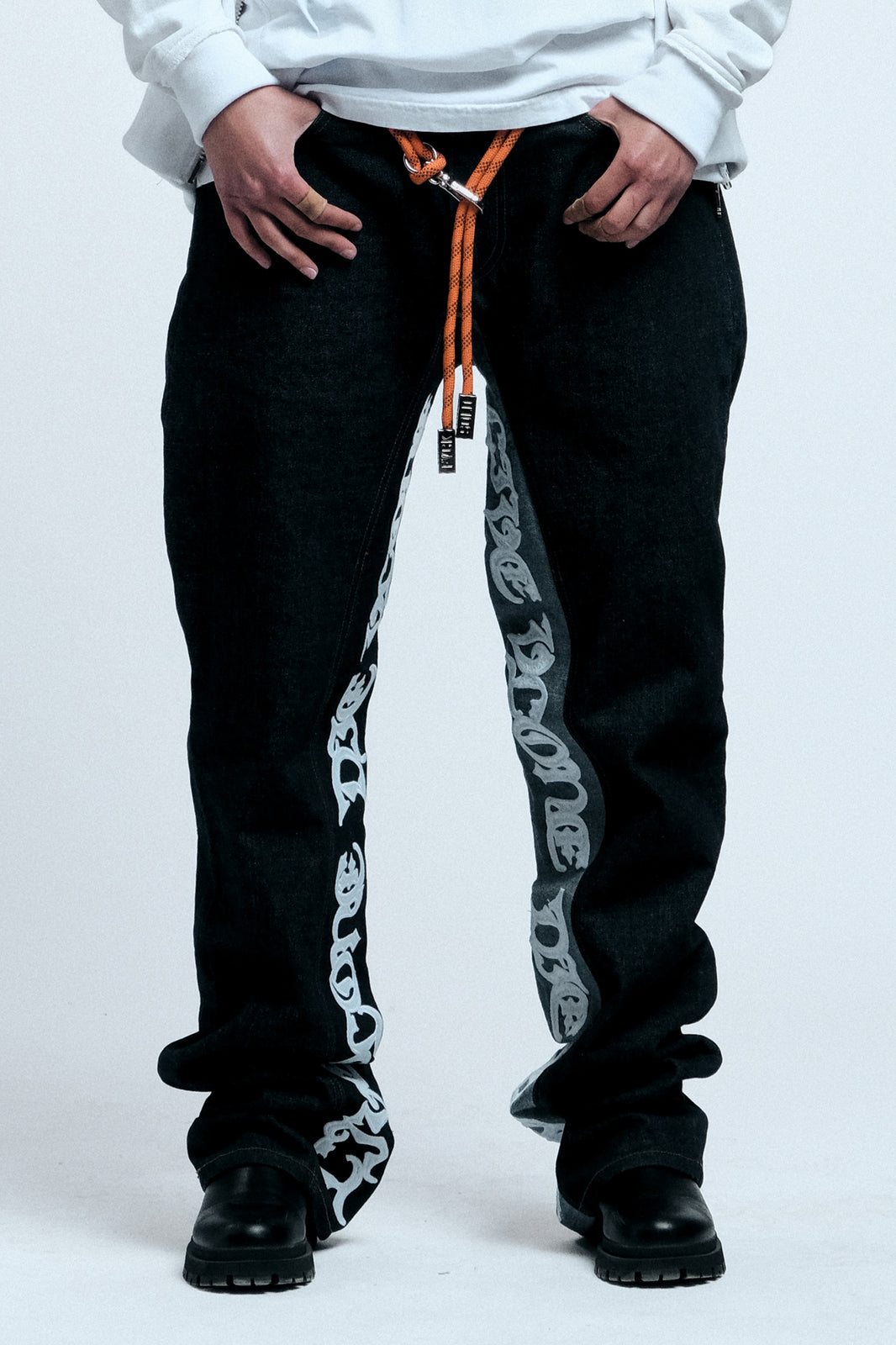 LVDV TWO-TONE RAW DENIM JEANS