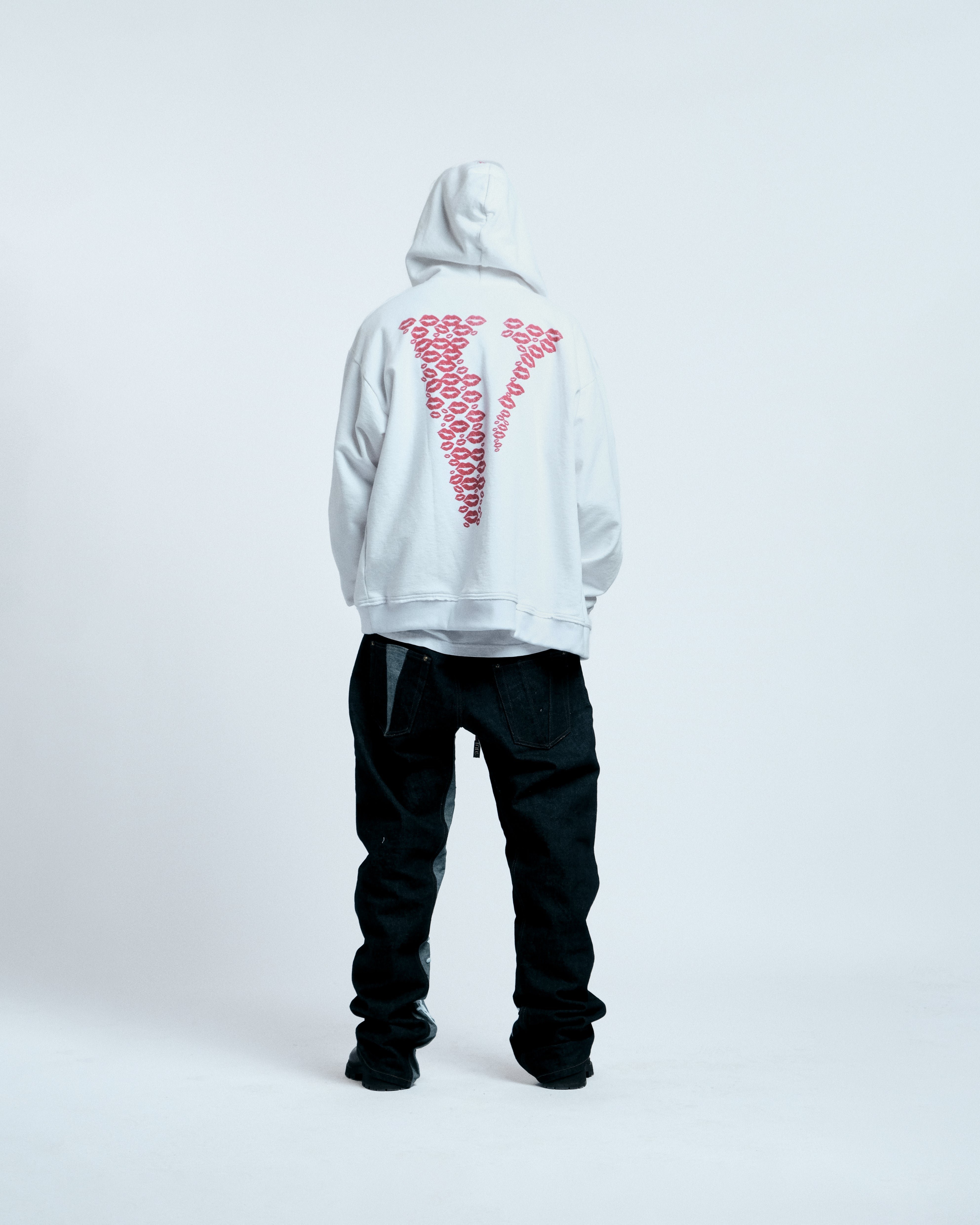 RED LIPSTICK OG EMBROIDERED ZIP-UP HOODIE