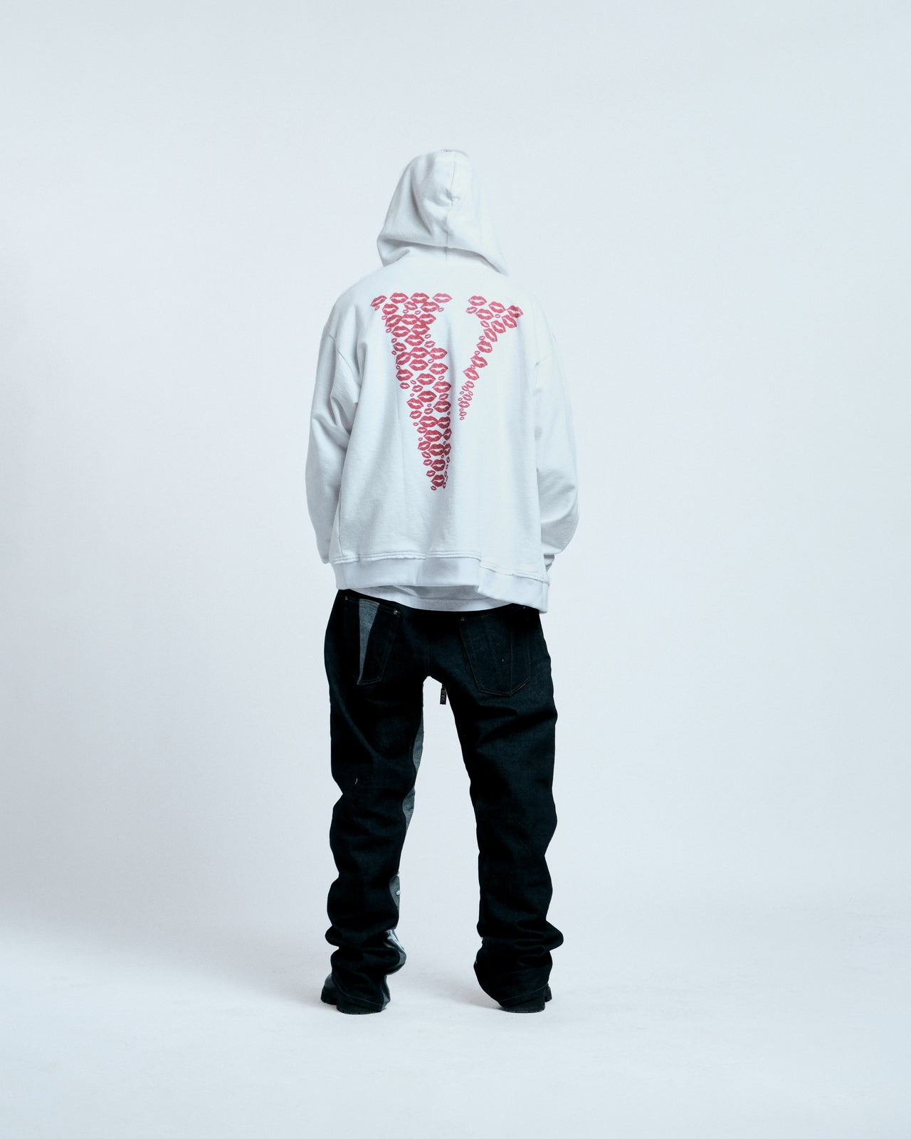 RED LIPSTICK OG EMBROIDERED ZIP-UP HOODIE