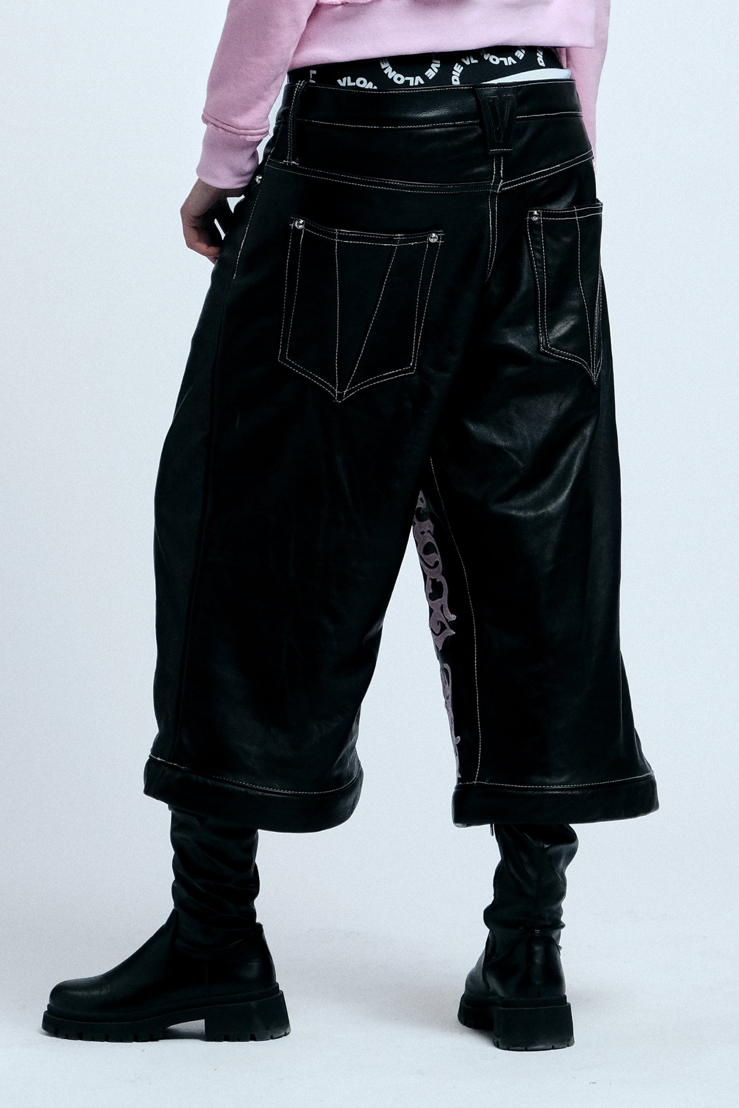 LVDV LEATHER PANTS/SHORTS (Orange V Label) Limited Edition