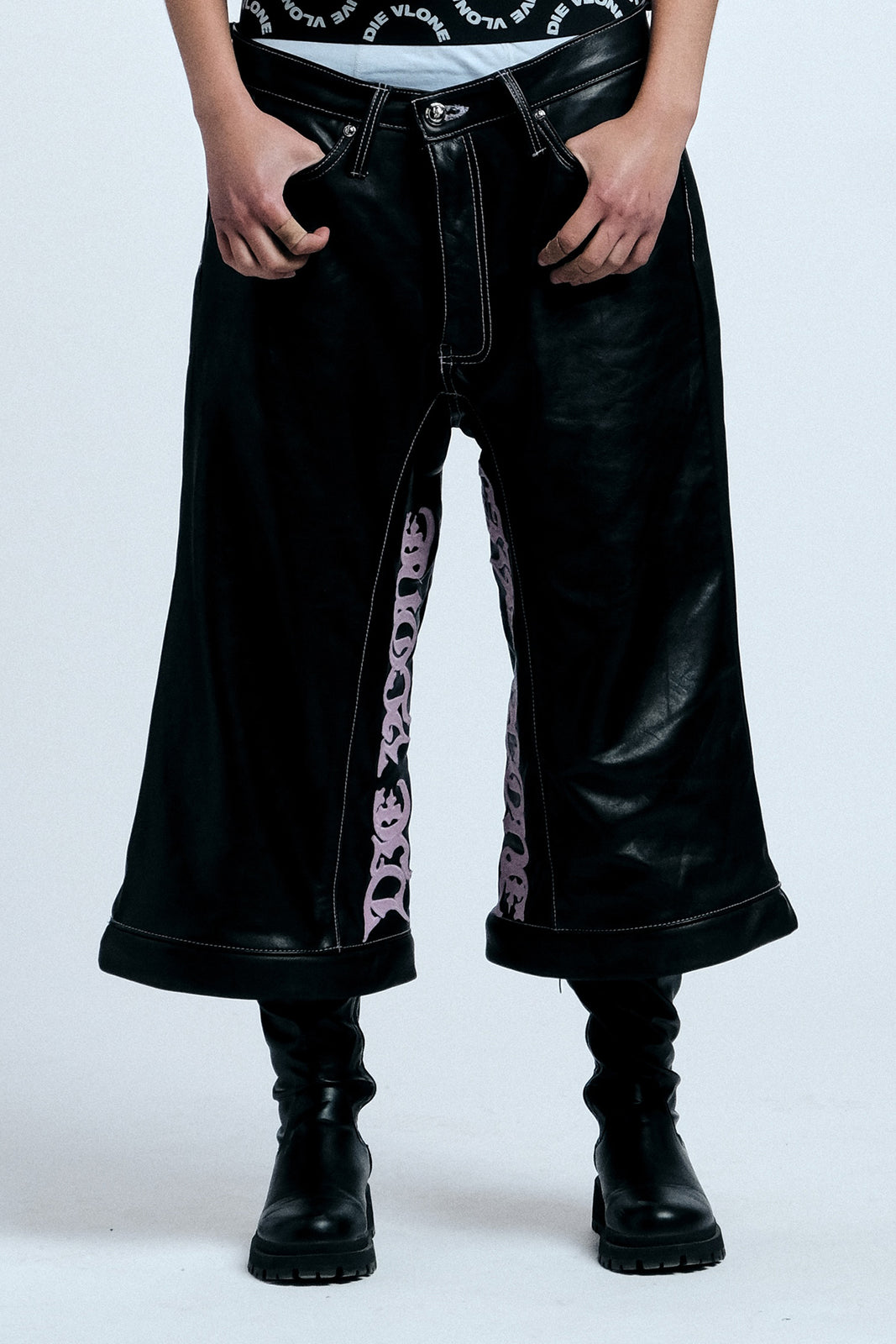 LVDV LEATHER PANTS/SHORTS (Orange V Label) Limited Edition