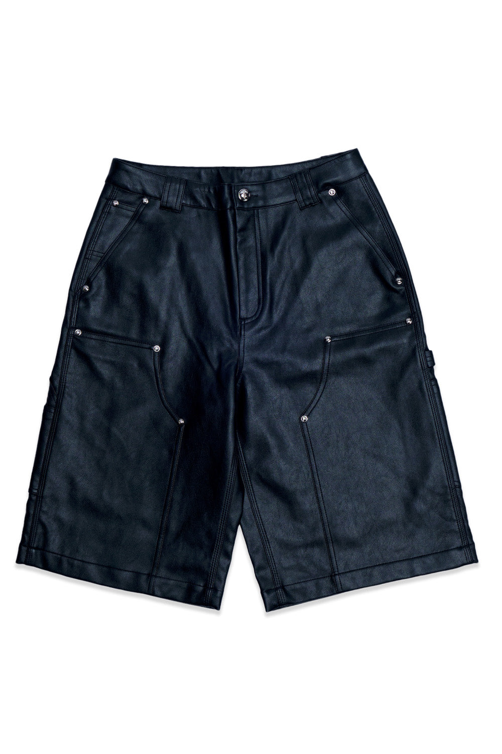 TAR WAXED DENIM SHORTS (Black)