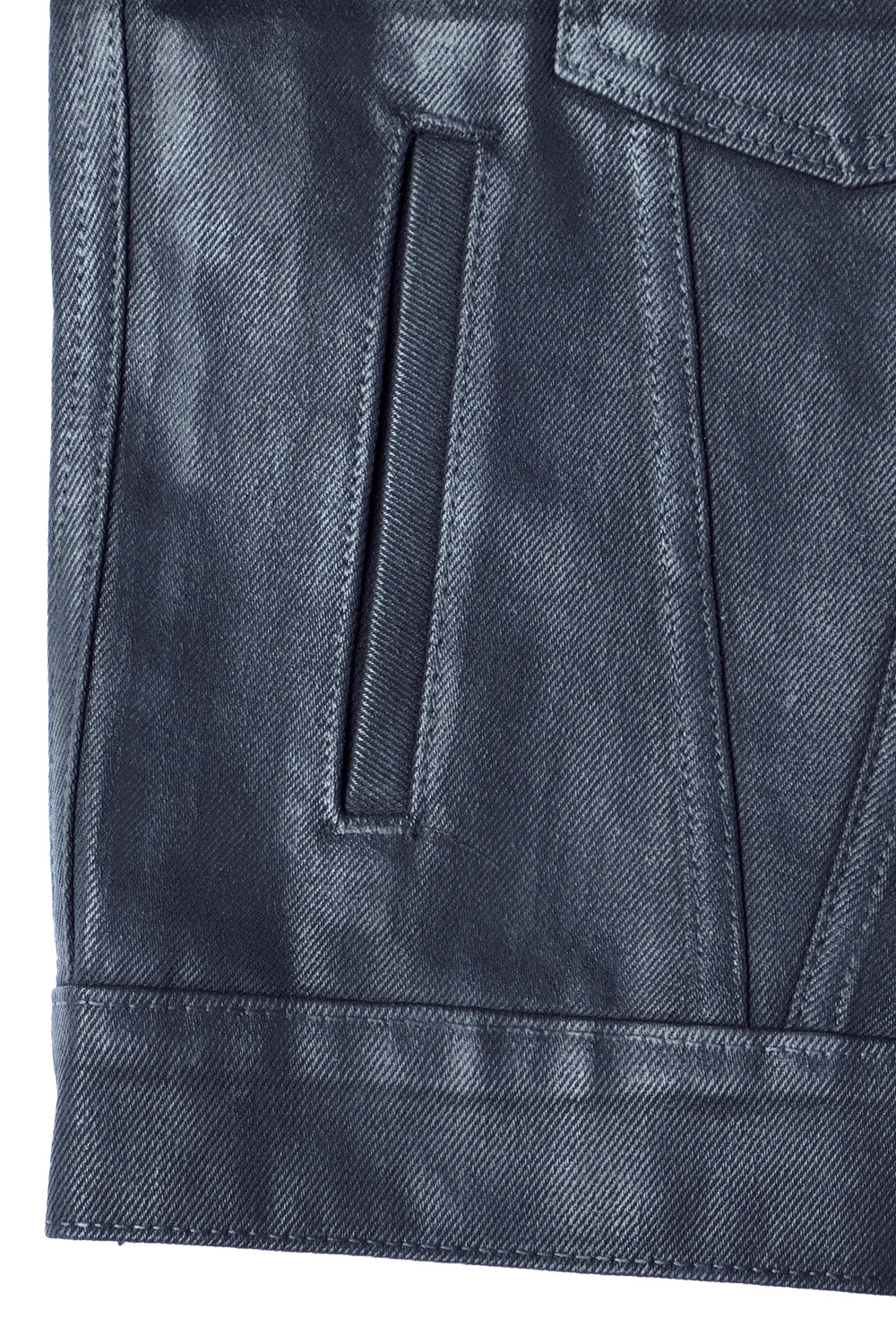 TAR WAXED DENIM JACKET (Black)