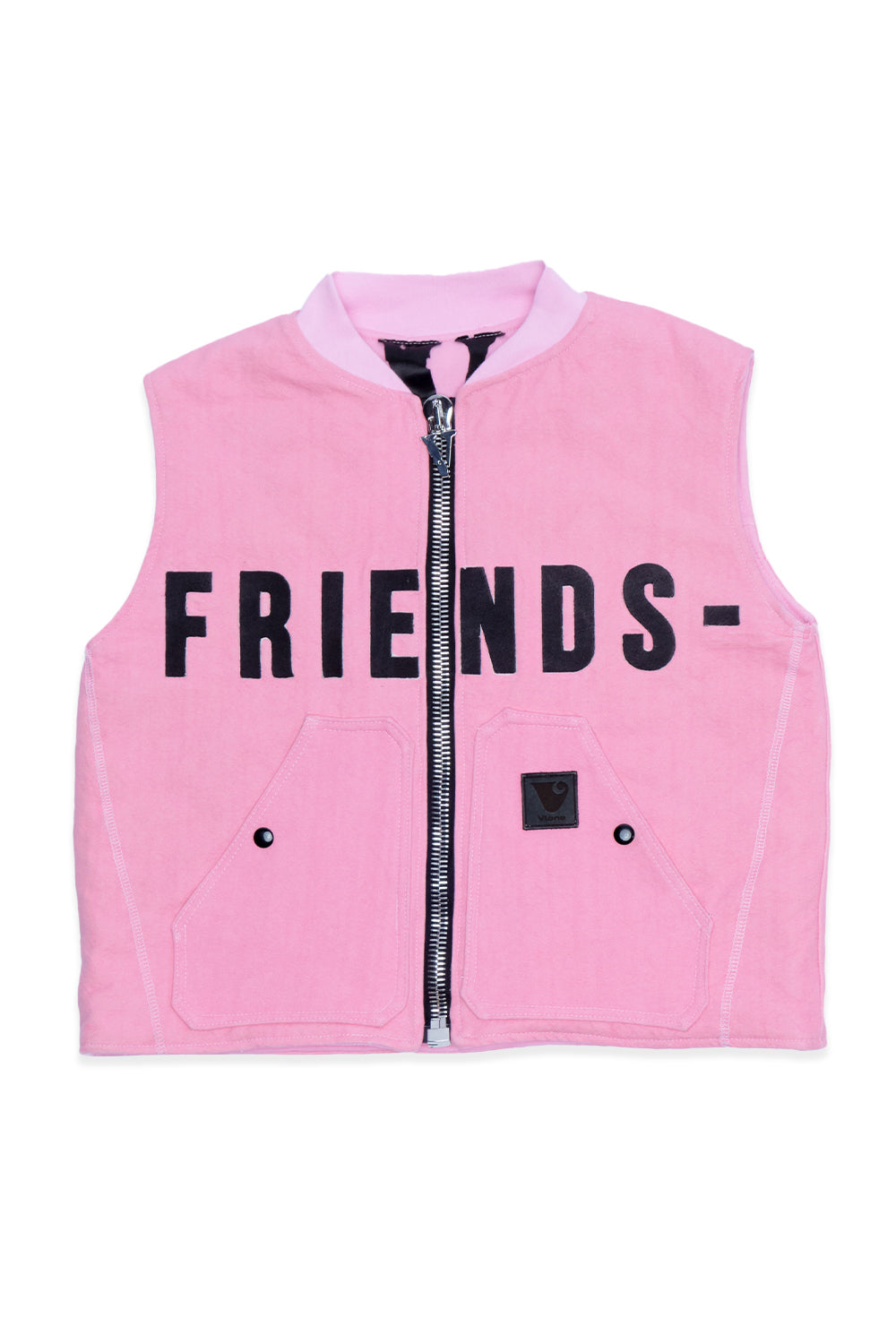 KISSING PINK VEST CROP-TOP