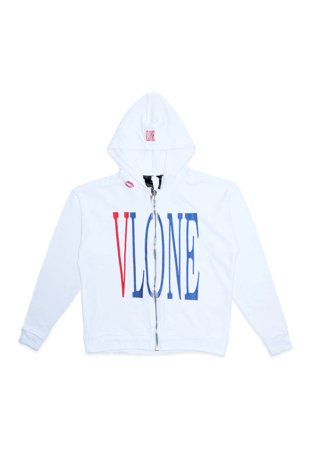 RED LIPSTICK OG EMBROIDERED ZIP-UP HOODIE