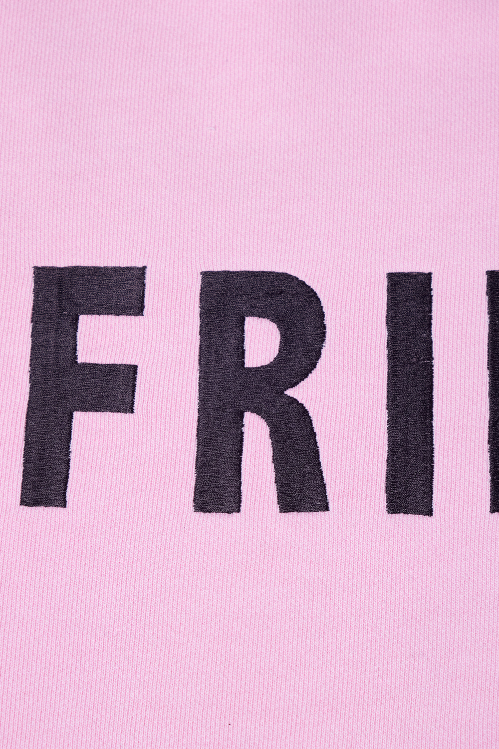 BLACK LIPSTICK FRIENDS- EMBROIDERED CROP TOP ZIP UP HOODIE (Pink)