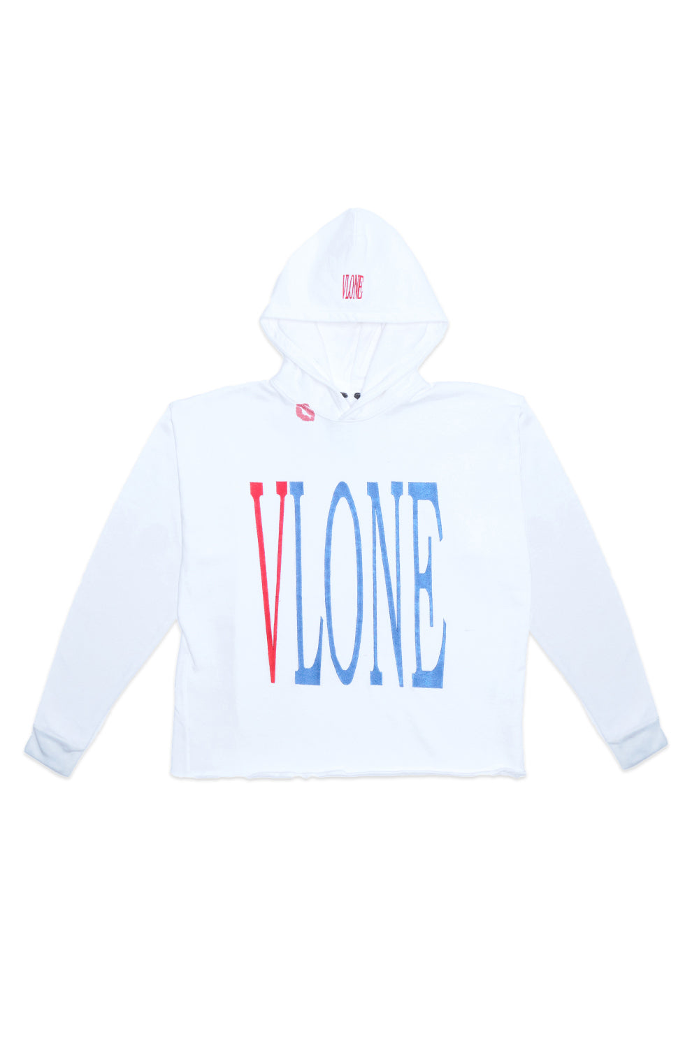RED LIPSTICK OG EMBROIDERED HOODIE (white)