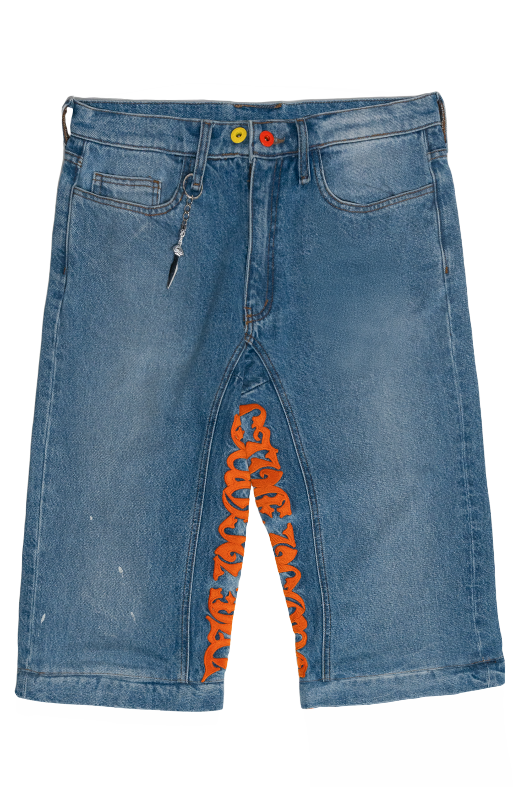 THE INFAMOUS LVDV SKATER JEANS/SHORTS with “DAGGER” KEYCHAIN