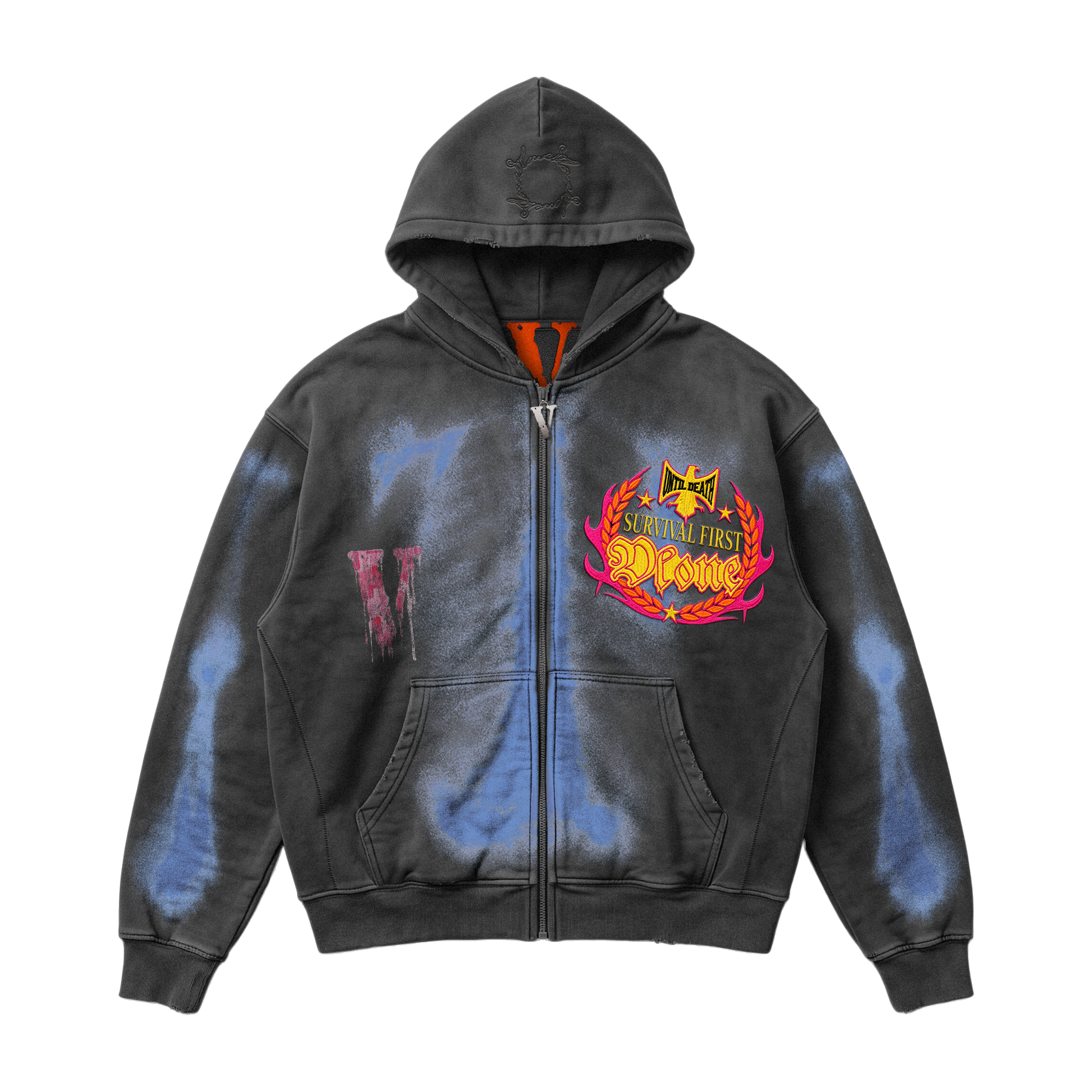 Rib Cage Zip Hoodie – front