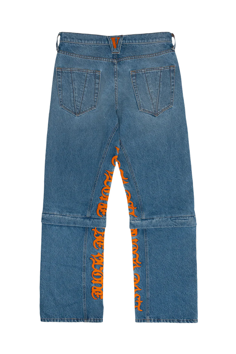 THE INFAMOUS LVDV SKATER JEANS/SHORTS with “DAGGER” KEYCHAIN