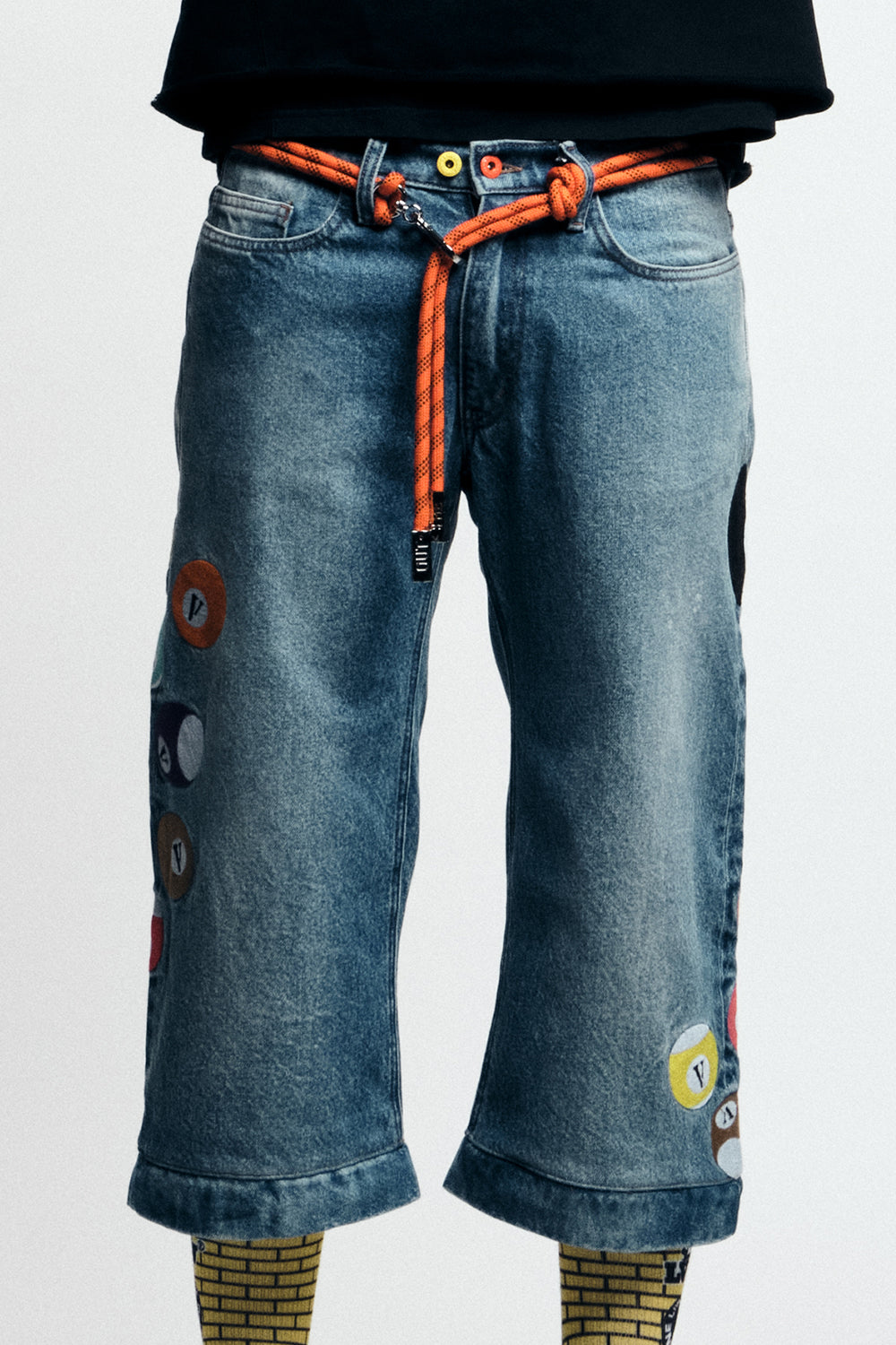 8 BVLL SKATER JEANS/SHORTS with “V” BALL KEYCHAIN