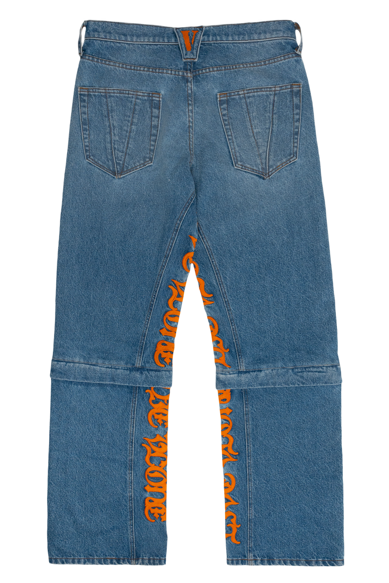 THE INFAMOUS LVDV SKATER JEANS/SHORTS with “DAGGER” KEYCHAIN