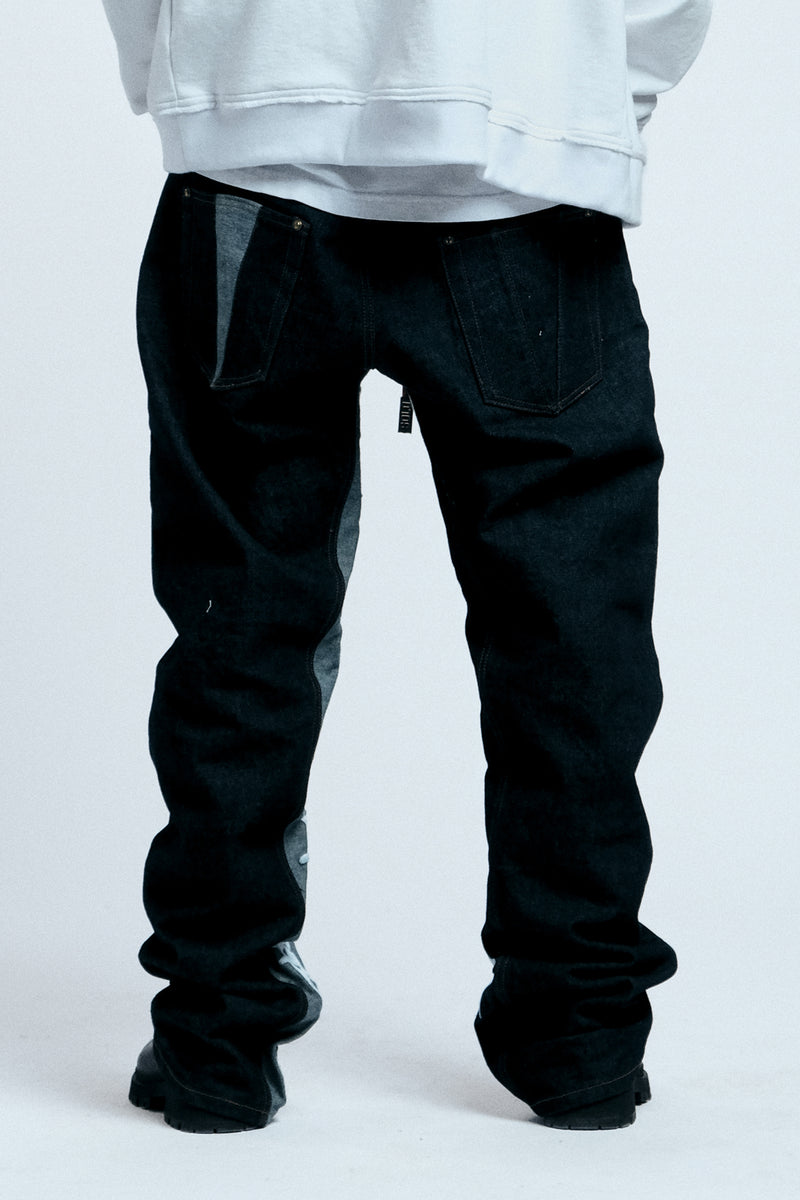 LVDV TWO-TONE RAW DENIM JEANS