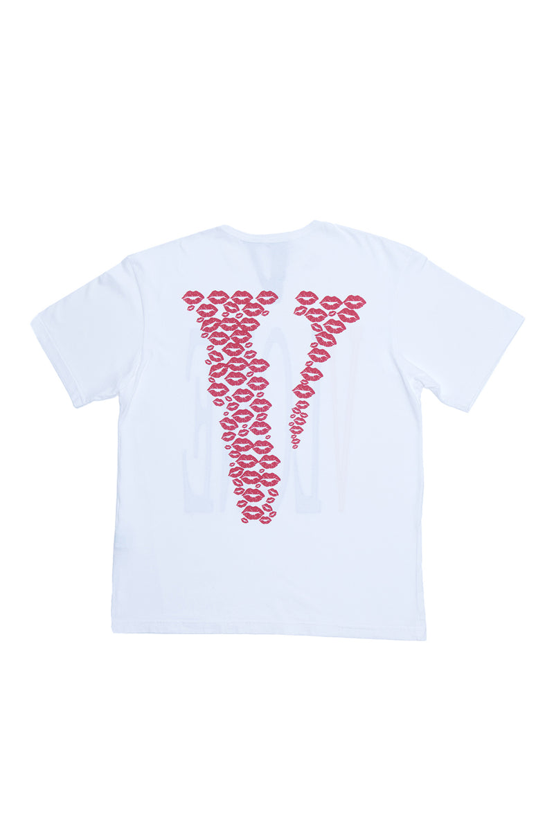 RED LIPSTICK OG EMBROIDERED T-SHIRT (white)
