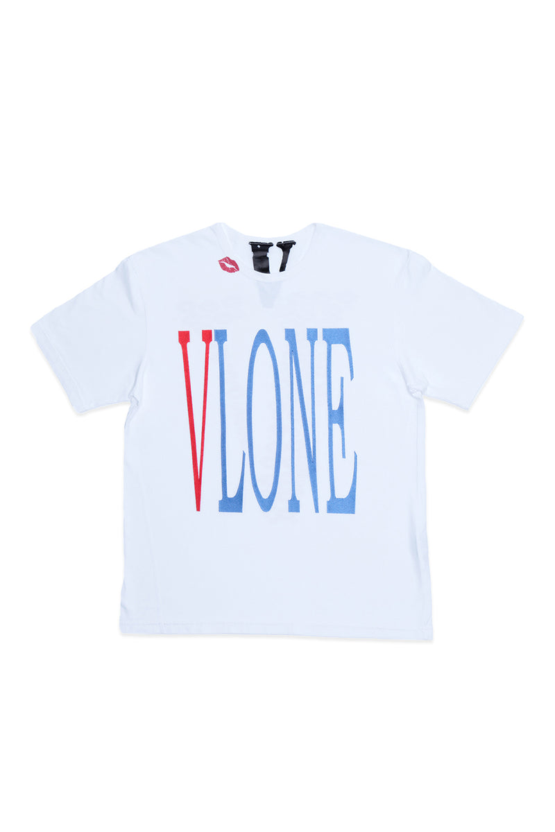 RED LIPSTICK OG EMBROIDERED T-SHIRT (white)