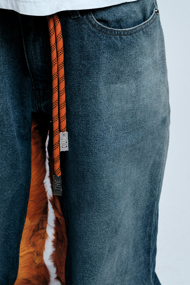 LVDV DENIM & LEATHER JEANS (Orange V Label) Limited Edition