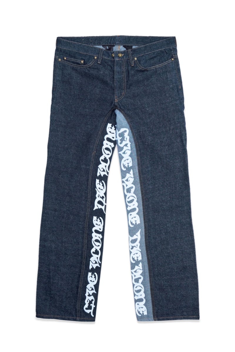 LVDV TWO-TONE RAW DENIM JEANS