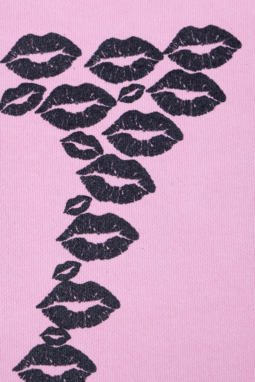 BLACK LIPSTICK FRIENDS- EMBROIDERED CROP TOP ZIP UP HOODIE (Pink)