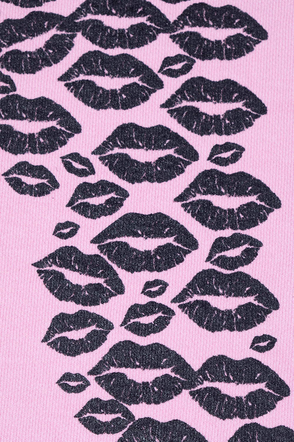 BLACK LIPSTICK FRIENDS- EMBROIDERED CROP TOP ZIP UP HOODIE (Pink)
