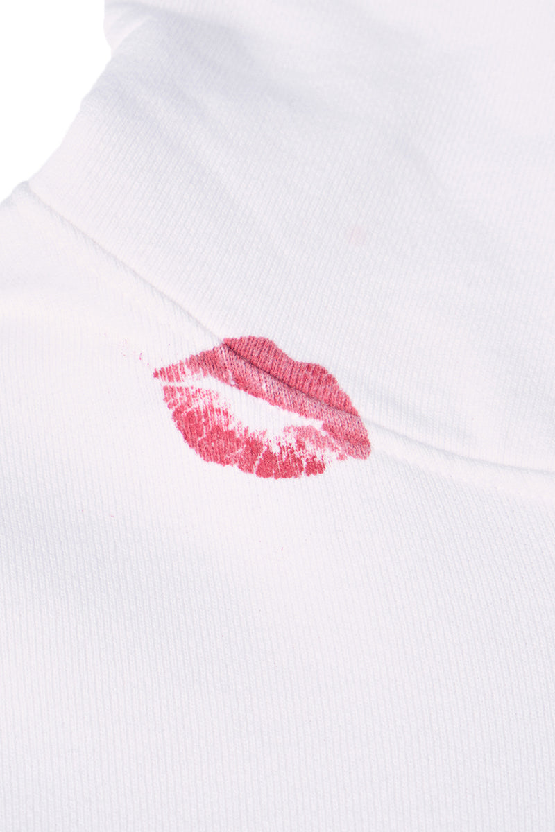 RED LIPSTICK OG EMBROIDERED HOODIE (white)