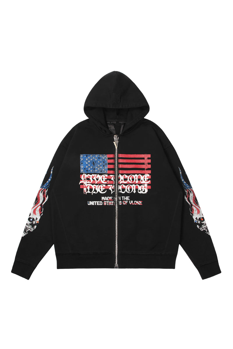 VLONE FLAG Zip Up Hoodie