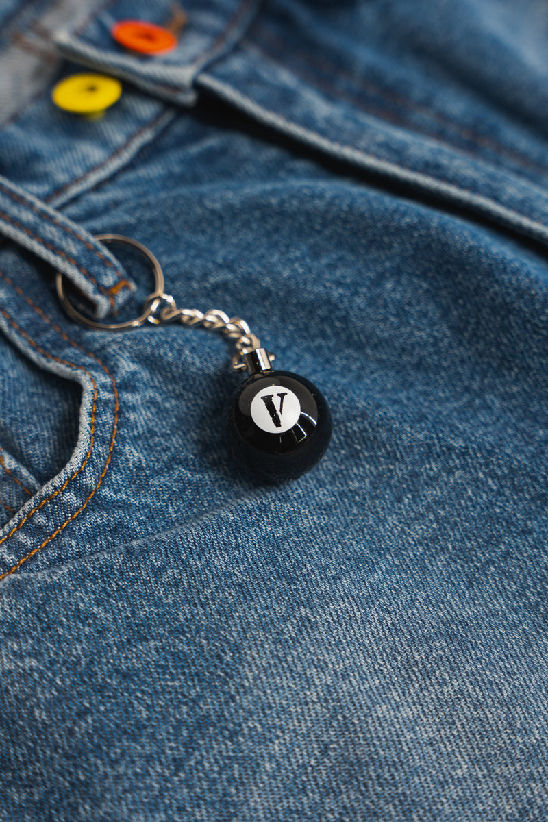 8 BVLL SKATER JEANS/SHORTS with “V” BALL KEYCHAIN